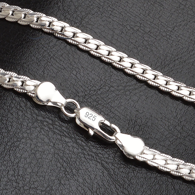 Dây chuyền hợp kim thiếc mạ bạc 925 cỡ 5mm phong cách thời trang dành cho nam