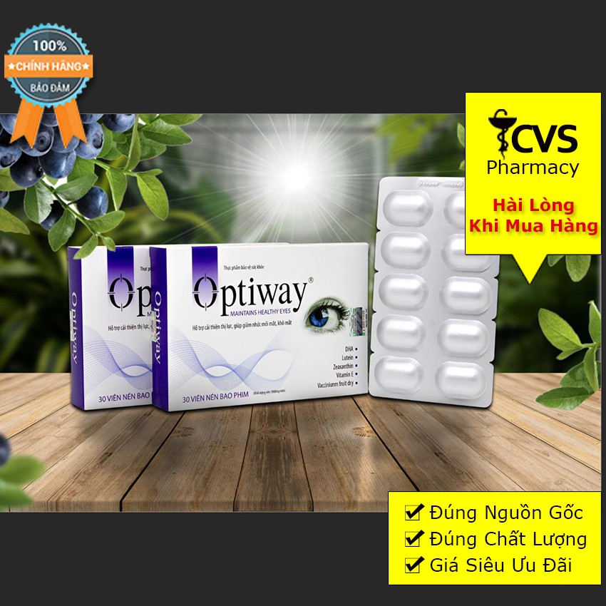 Viên uống Optiway bổ mắt tăng cường thị lực và phục hồi tổn thương mắt