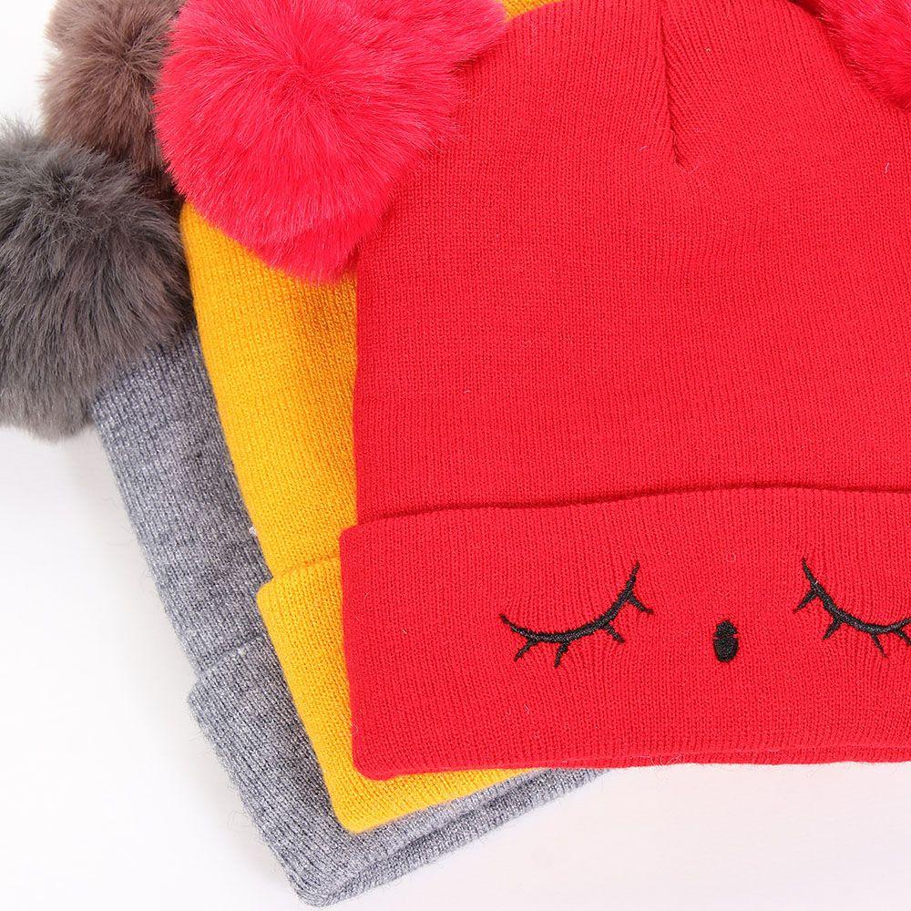 JUNE Mũ Dệt Kim Chống Gió Giữ Ấm Mùa Đông In Họa Tiết Hoạt Hình Cho Bé Sơ Sinh