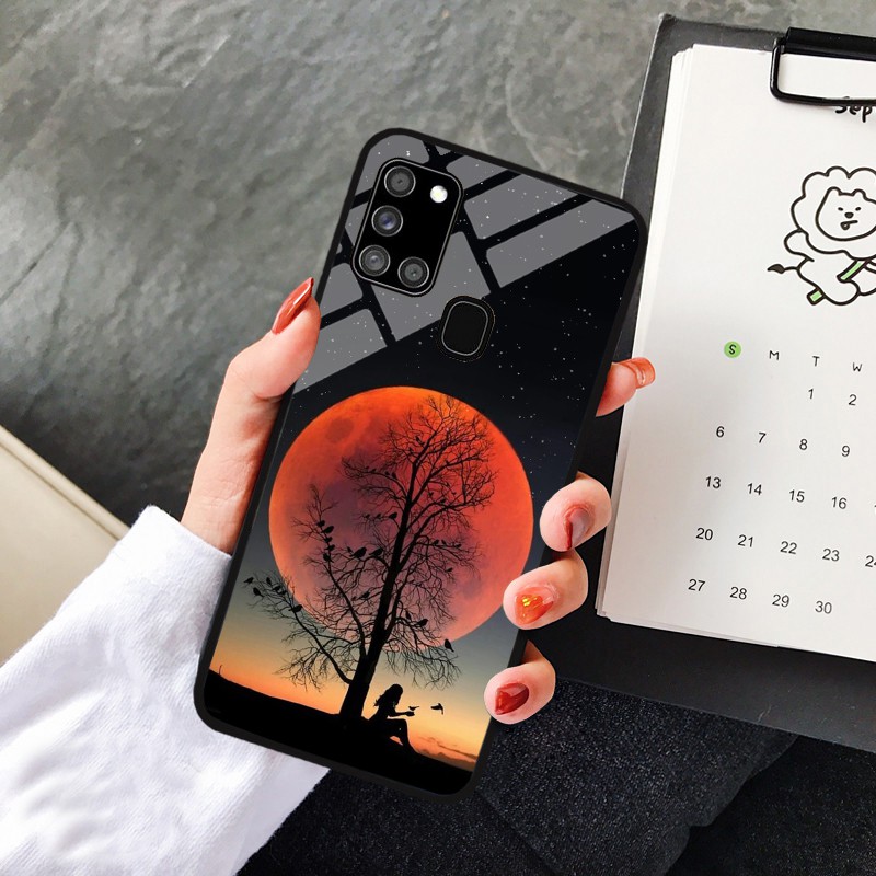Ốp Samsung Galaxy A21S, M30S, M31, M21 Lưng kính cường lực cao cấp, Sáng bóng