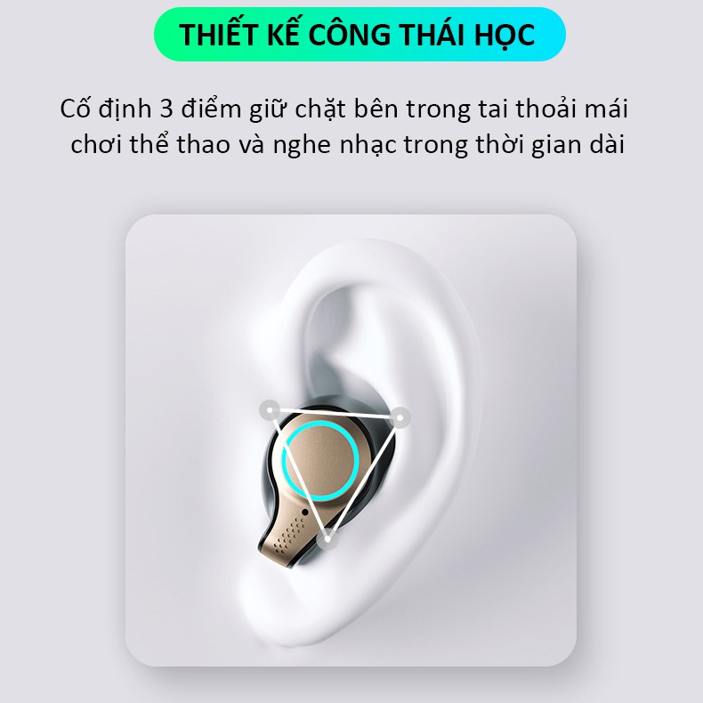 Tai nghe bluetooth không dây SIDOTECH M18 mini TWS bluetooth 5.1 âm thanh CV8 LED hiển thị pin cảm ứng vân tay