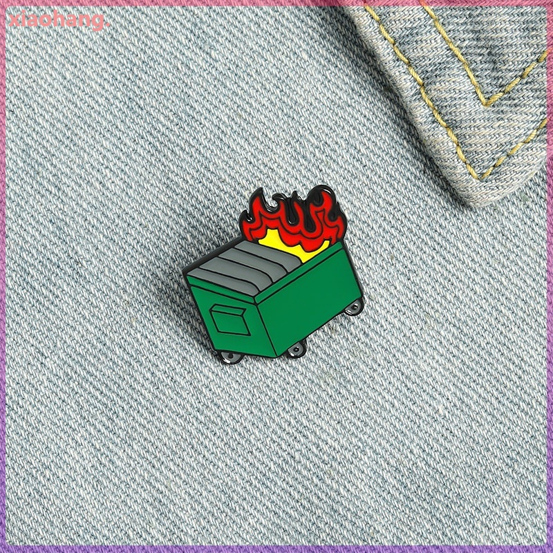 Ghim Cài Áo Hình Thùng Rác Hoạt Hình 2020 Vui Nhộn Làm Quà Tặng Trang Sức Cho Bạn Bè