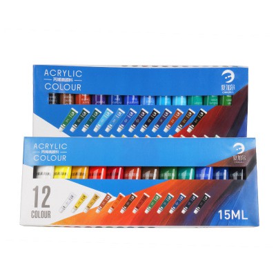 Bộ Tuýp Màu Acrylic 15ml - Set 12/24 Tuýp Màu Acrylic Chagall [SET MÀU]