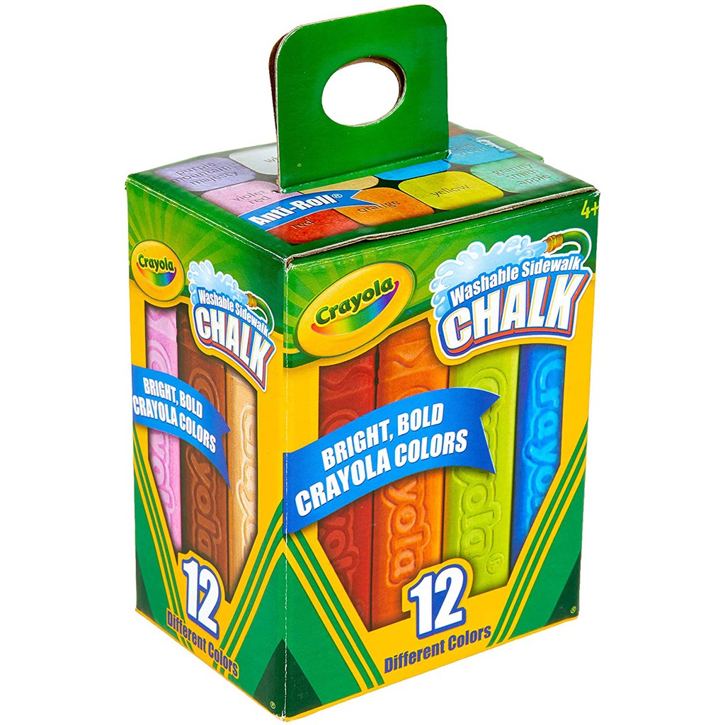 HỘP 12 VIÊN PHẤN (12 MÀU) CRAYOLA WASHABLE SIDEWALK CHALK (RỬA ĐƯỢC)