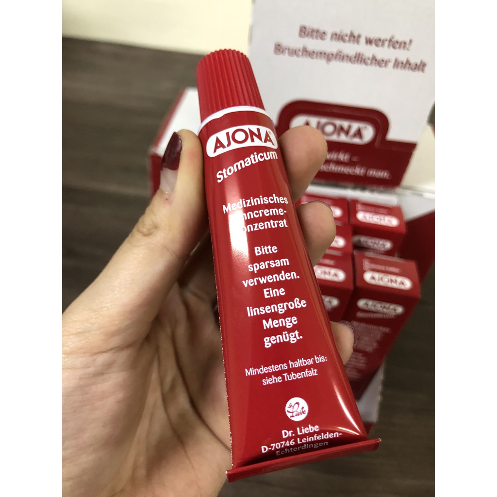 Kem đánh răng  AJONA ( Đức ) 25ml ngừa viêm nướu, tạo mảng bám và chảy máu chân răng