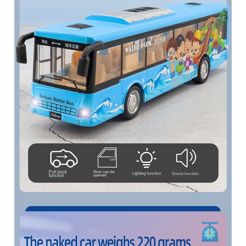 Đặc Biệt⚡Mô Hình Xe Buýt Hai Tầng Bằng Hợp Kim Độc Đáo