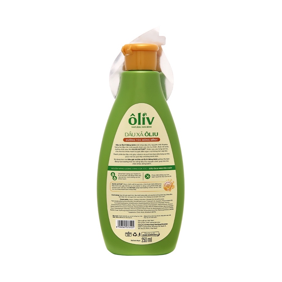 Dầu xả Ôliv dưỡng tóc bồng bềnh chai 250ml - Hàng Chính hãng