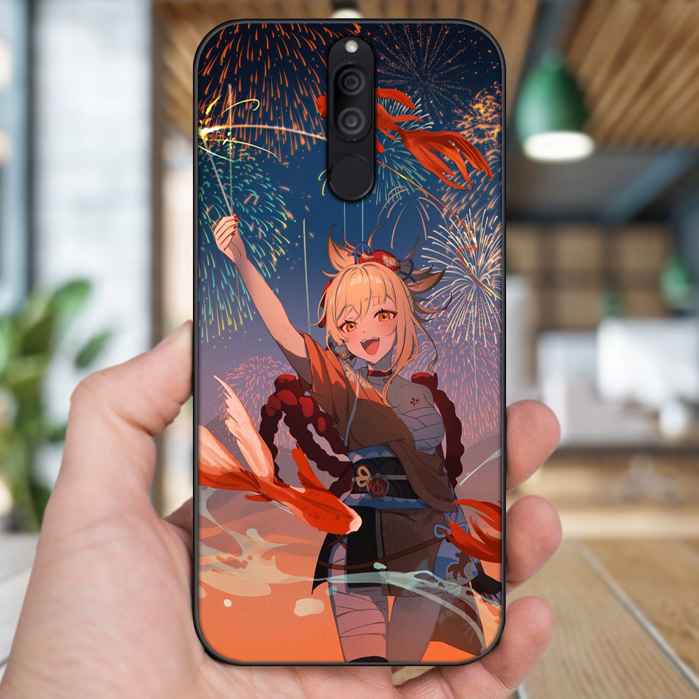 Ốp lưng Huawei Nova 2i viền đen in hình Yoimiya Genshin Impact
