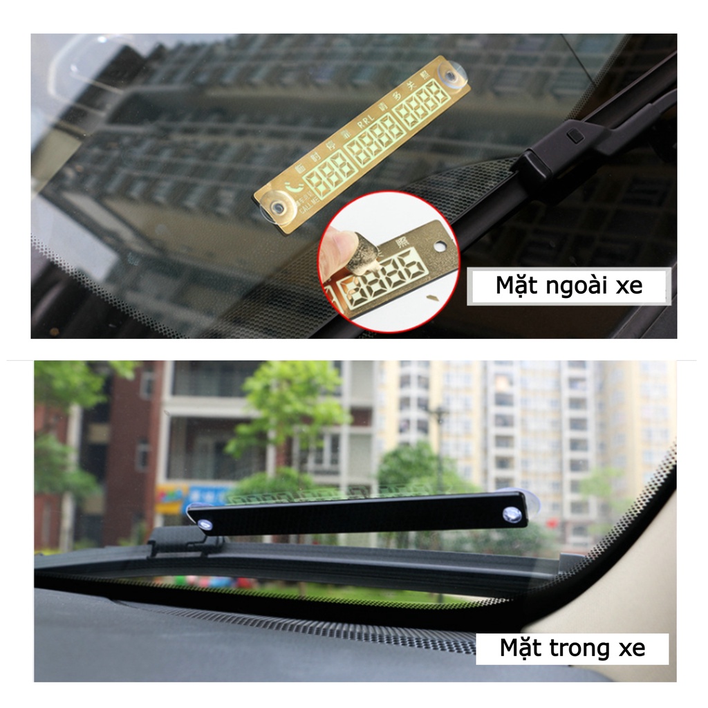 Bảng ghi số điện thoại dạ quang tự dính gắn kính xe tiện lợi khi đậu đỗ xe tạm thời