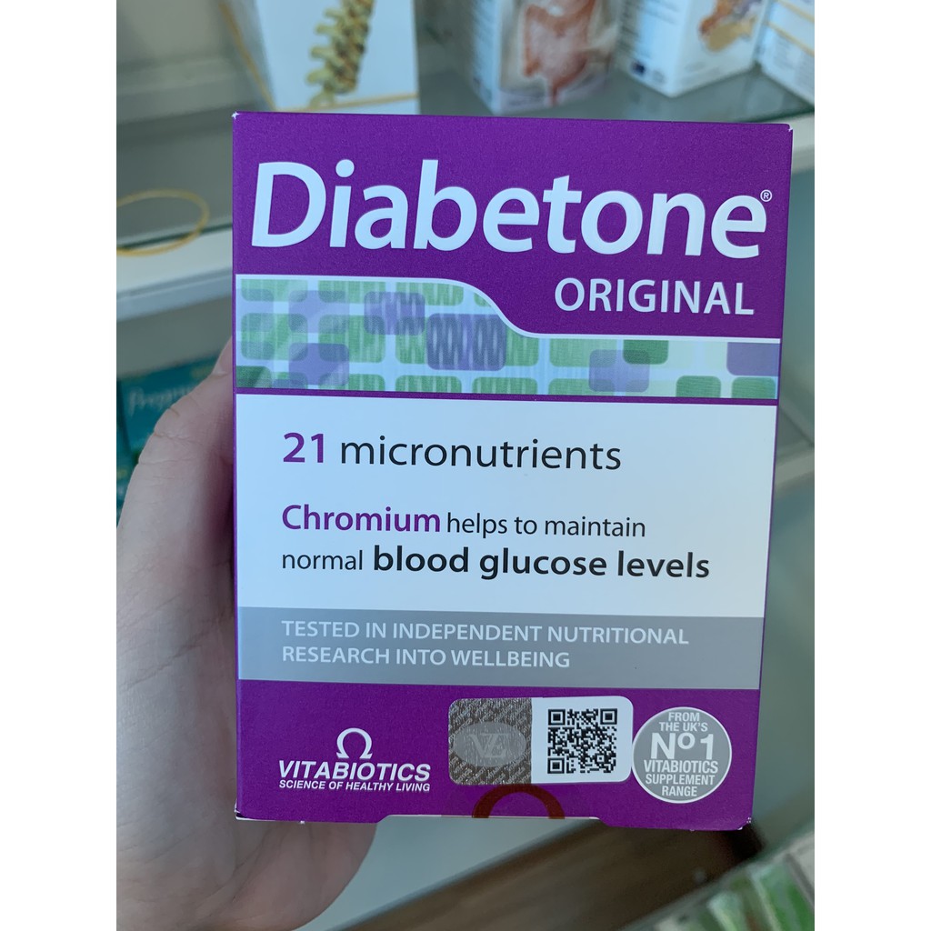 Viên Uống Bổ Sung Vitamin Và Khoáng Chất Hỗ Trợ Giảm Nguy Cơ Đái Tháo Đường Diabetone Original Vitabiotics ( 30 Viên)