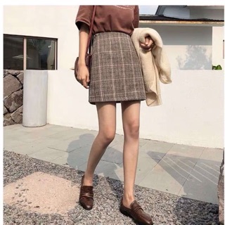 Chân váy dạ kẻ - hàng order