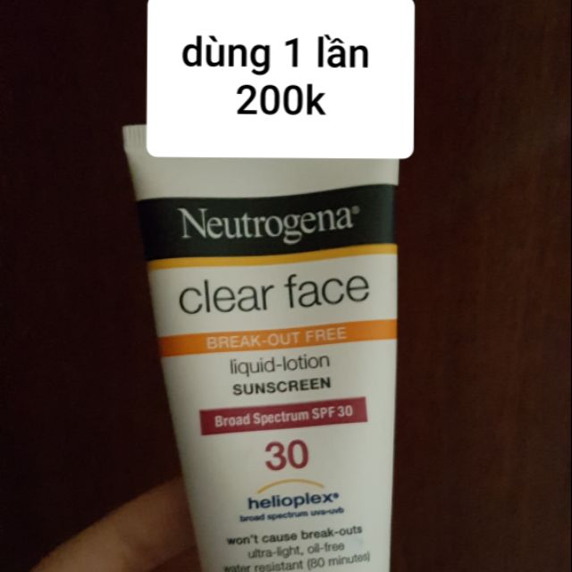 Neutrogena Clear Face Liquid Lotion Sunscreen For Acne-Prone Skin SPF 55