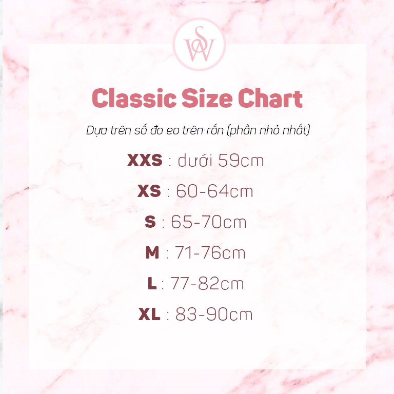 Đai Định Hình Eo Classic - Latex Truyền Thống 9 Xương - Chính Hãng Latex By W.STORE - Latex Chuẩn Đẹp & Giảm Eo