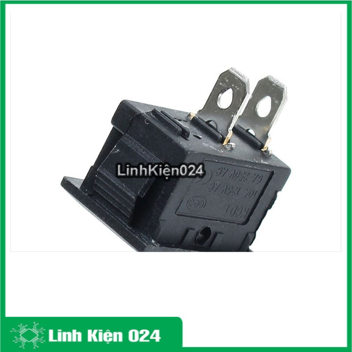 Công Tắc Bập Bênh Màu Đen KCD1-101 6A/250V 2 Chân 2 Chế Độ ON-OFF