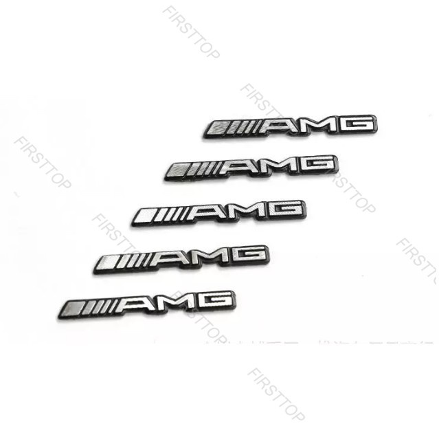 Miếng Dán Kim Loại Trang Trí Vô Lăng Xe Hơi mercedes AMG