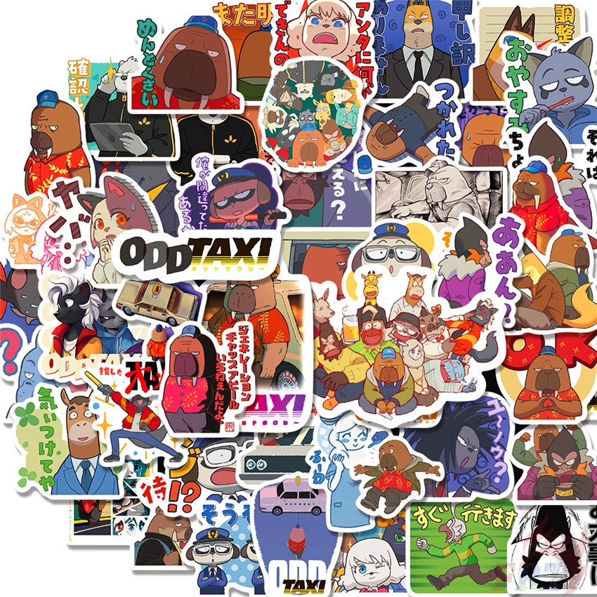 ❉ Nhãn Dán ODD TAXI Series 01 ❉ Bộ 50 Sticker Chống Thấm Nước Họa Tiết Doodle Hợp Thời Trang