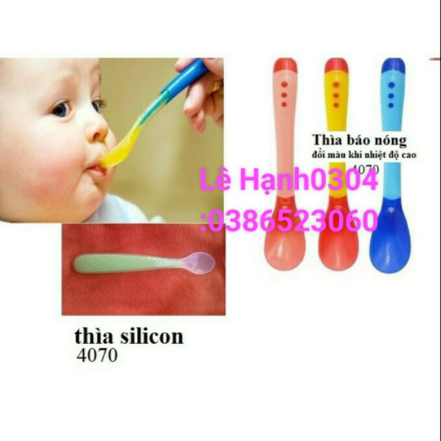 Thìa ăn báo nóng thay đổi màu an toàn cho bé(17/chiếc)