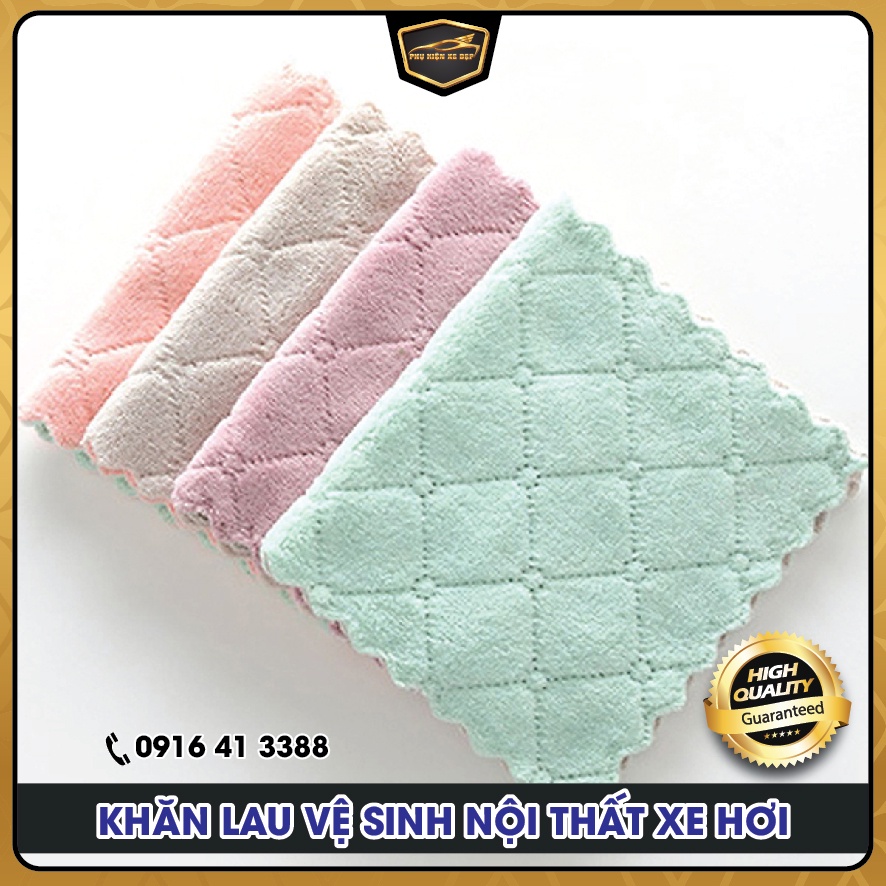 Khăn Lau Đa Năng - Khăn lau vệ sinh Nội Thất Xe Hơi - Chất Liệu Cotton 100% Mềm Mịn và siêu thấm hút