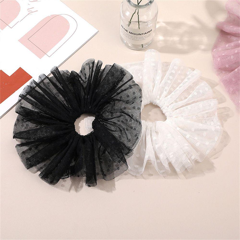 Dây Cột Tóc Lưới Chấm Bi Thanh Lịch Cho Nữ