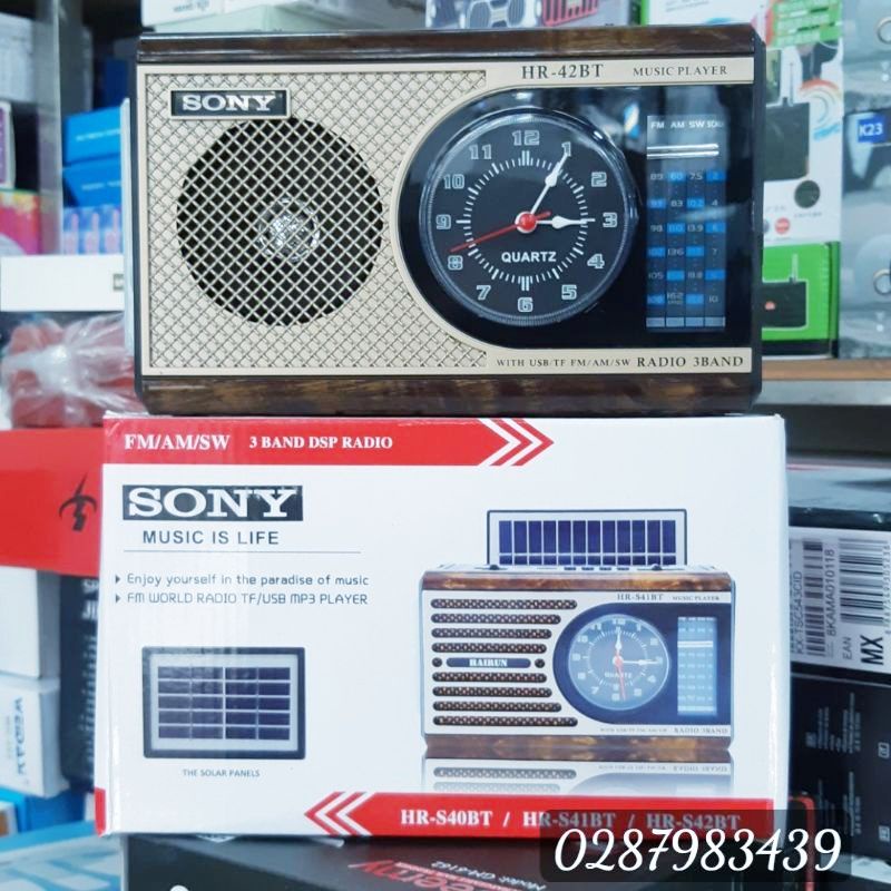 Radio SONY HR-40BT Có Đồng Hồ Và Kết Nối Bluetooth