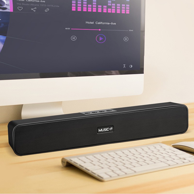 Loa Thanh soundbar 2.2 Bluetooth Mucsic-F E91 10W - loa vi tính bass mạnh, âm thanh siêu trầm sống động