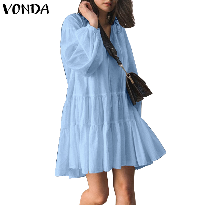 [ Mã FAGREEN1505 giảm 10% tối đa 30K đơn 99K] Đầm VONDA Màu Trơn Dài Tay Thời Trang Đáng Yêu Cho Nữ | BigBuy360 - bigbuy360.vn