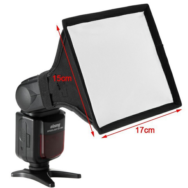 Tản sáng softbox đèn Flash kích thước 15 x 17cm - Có túi đựng