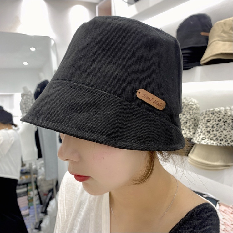 Nón mũ bucket vành nhỏ vải kaki chữ Handmade thoáng mát kiểu dáng vintage cho nữ chụp ảnh sống ảo cực đẹp độc