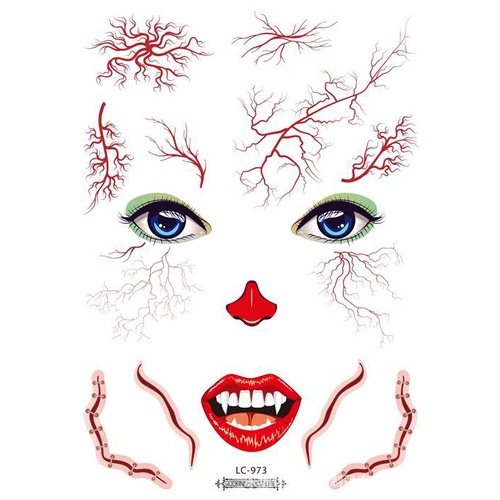 Cod Qipin Hình Xăm Dán Tạm Thời Vui Nhộn Cho Tiệc Halloween
