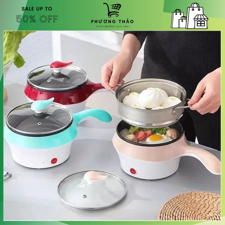 Nồi Lẩu Chảo Điện 2 Tầng Mini Cầm Tay Siêu Rẻ Giá Tốt (Giao màu ngẫu nhiên)