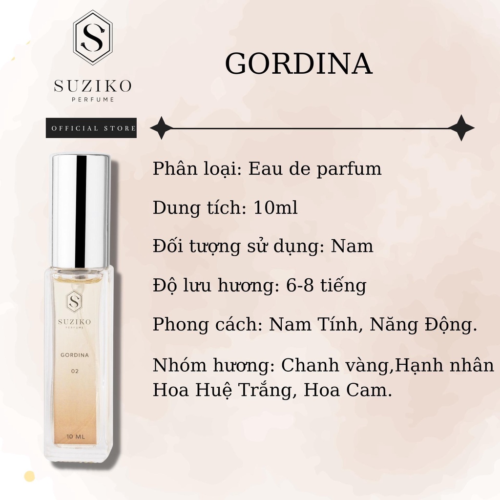 Nước hoa nữ Suziko Cute Stileto ngọt ngào, quyến rũ, sang trọng. Nước hoa mini gợi cảm 10ml dạng lăn tiện lợi