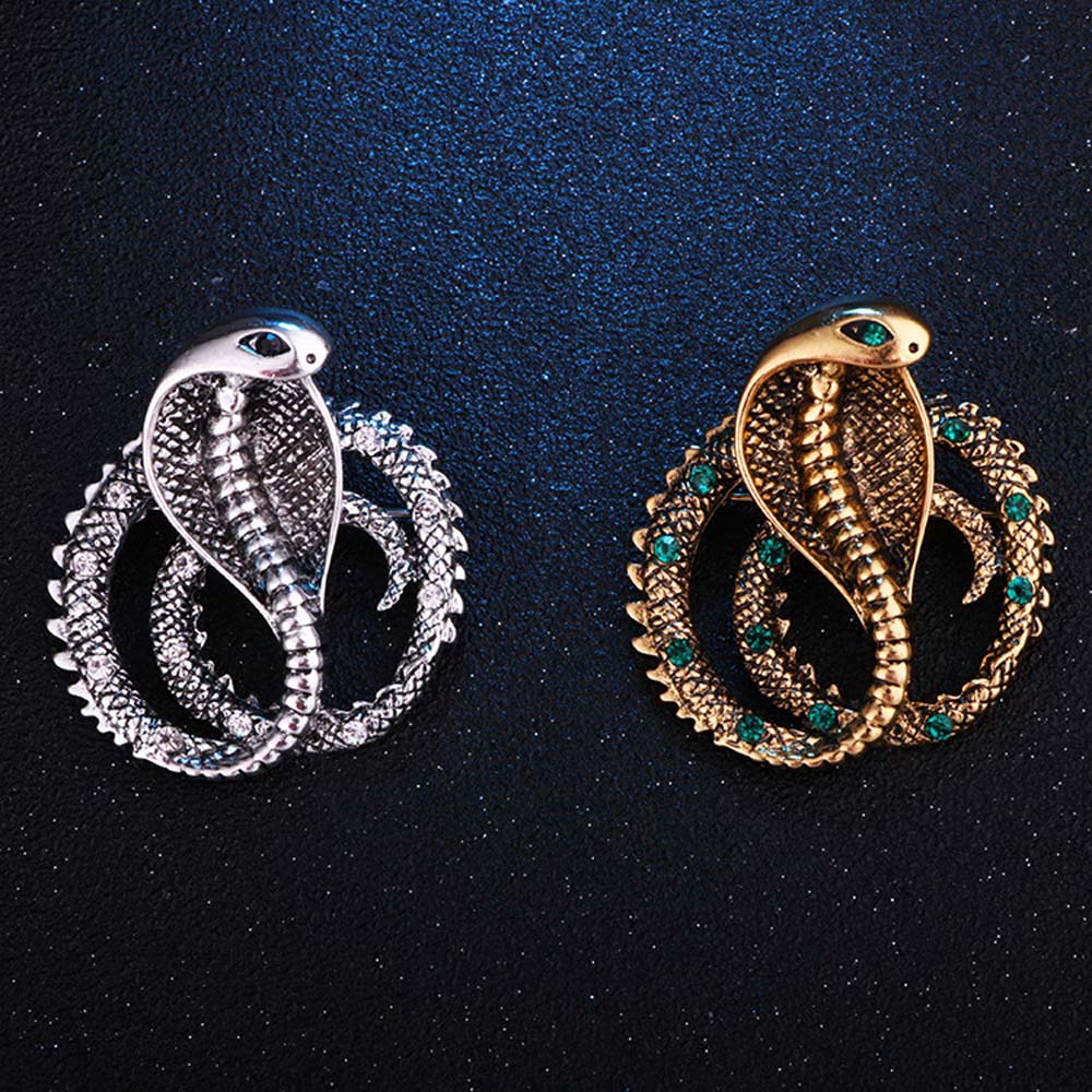 Trâm Cài Áo Hình Con Rắn Bằng Kim Loại