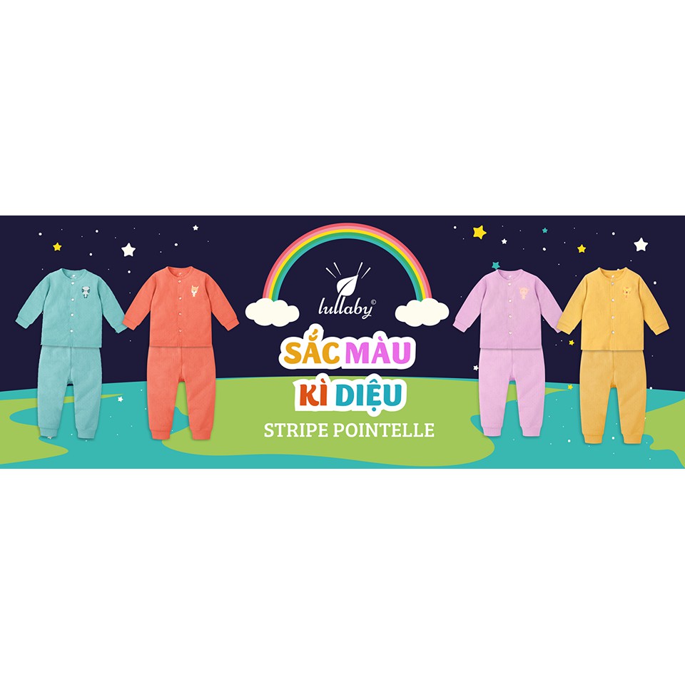 Bộ cài giữa tay dài bo bé trai, bé gái Lullaby