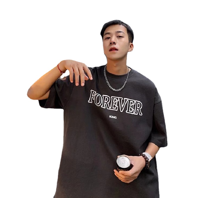 Áo Thun Tay Ngắn Dáng Rộng In Chữ Phong Cách Hip Hop Thời Trang Mùa Hè Cho Nam Và Nữ