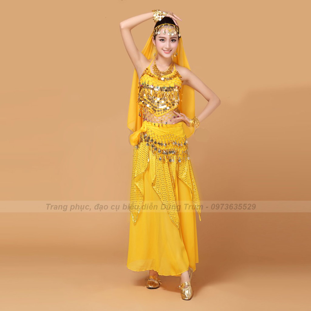Trang phục múa Ấn Độ người lớn mẫu Váy kết hợp Áo yếm | BigBuy360 - bigbuy360.vn