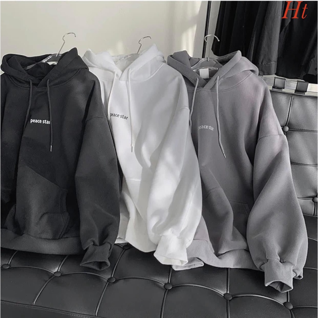Áo hoodie P.EA 🤗 chất nỉ cotton form thụng Tay chuông, mũ cực xinh