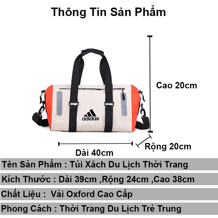 Túi du lịch nam nữ Adi,das đa năng cỡ lớn nhiều ngăn cao cấp, PKC-DL09