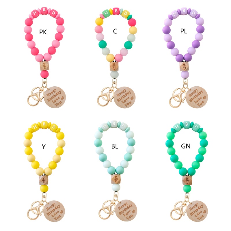 Vòng Tay Chuỗi Hạt Silicone Màu Dạ Quang Co Giãn