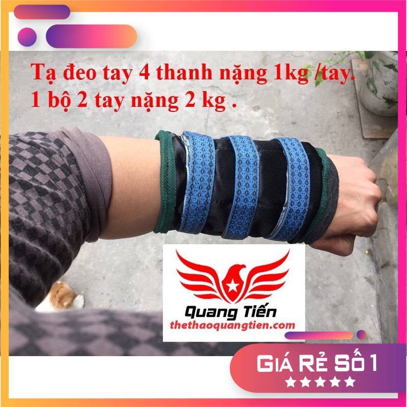 Freeship Bộ tạ đeo tay gang sắt 2kg 8 thanh siêu êm siêu bền