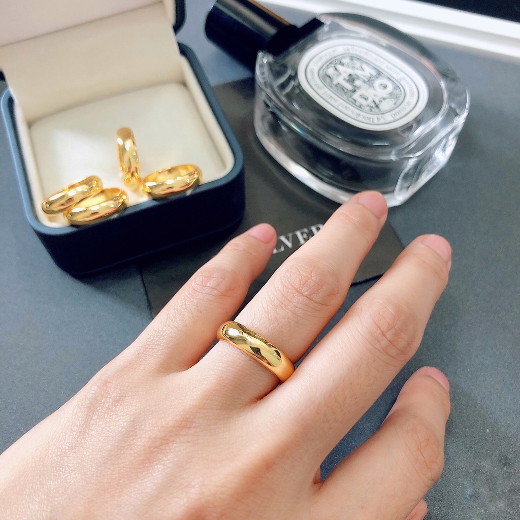 Nhẫn chỉ nữ mạ vàng 18K cao cấp JK Silver