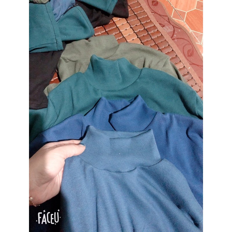 Áo len tăm cao cổ chất đẹp  cho nam  hàng siêu co dãn 50-80kg