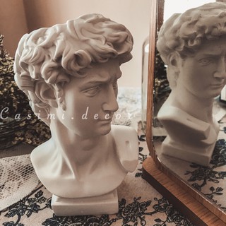 [GÓI QUÀ MIỄN  PHÍ] Lọ cắm bông hoa đầu tượng David, bình trang trí bàn học, bàn làm việc Châu Âu VINTAGE Casimi Decor