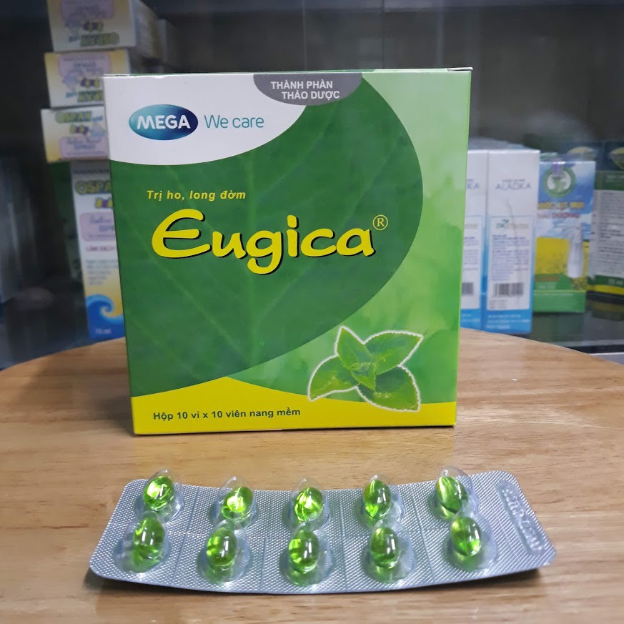 Eugica,ho,long đàm hộp 10 vỉ x 10 viên