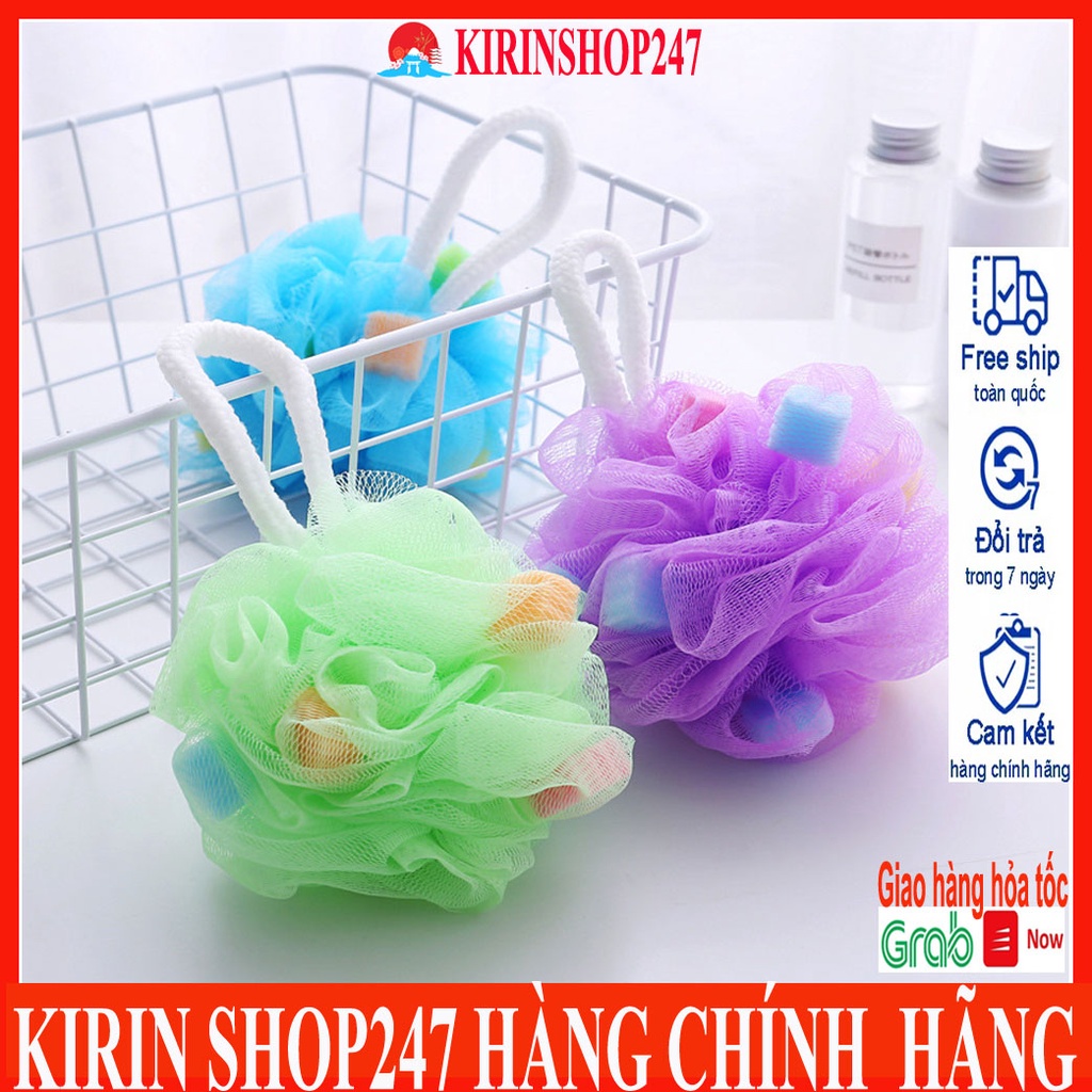 Bông tắm tạo bọt siêu mềm 2 lớp Hàng Nội Địa Trung