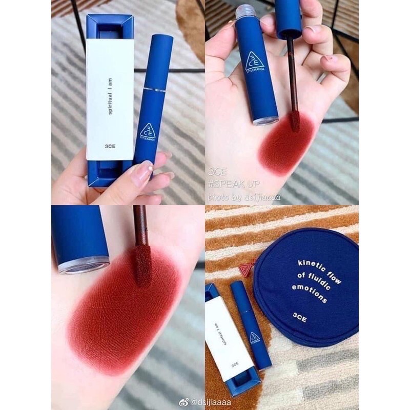 Son Lì 3CE Xanh , Son 3ce Vỏ Xanh Speak Up – Đỏ đất. Bao Đẹp , Mùi Thơm , Không Hắc. Có Tem , Mã Vạch Đầy Đủ