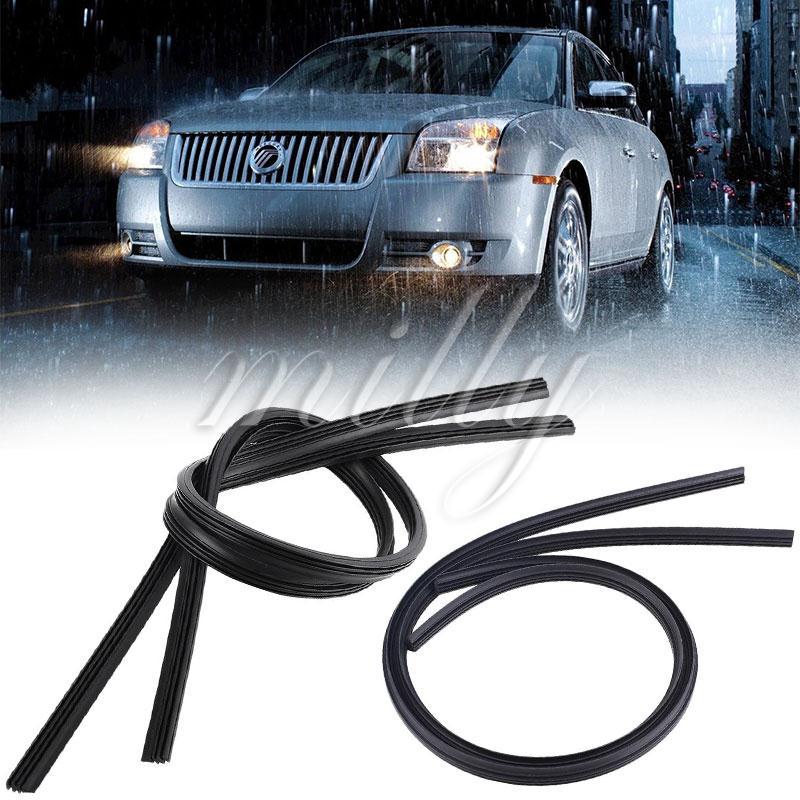 2PCS 26" 6mm Car Rubber Universal Bracketless Windshield Rain Wiper Blade Refill
