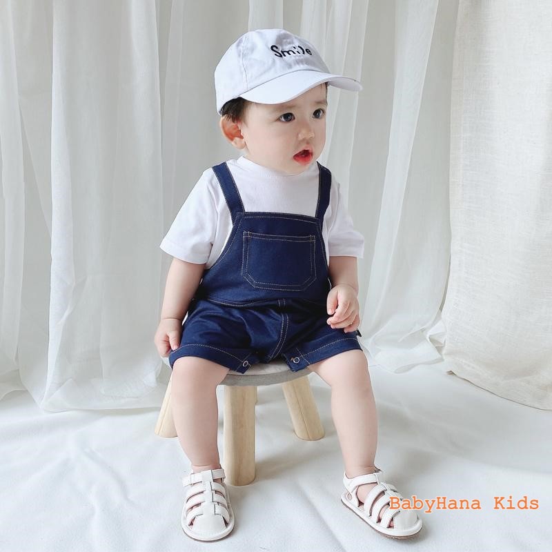 Bộ body yếm cho bé trai bé gái mẫu Áo liền quần giả bò dể thương cho trẻ sơ sinh từ 3-12kg