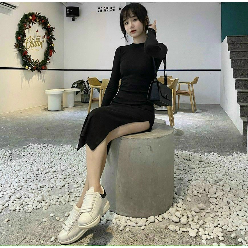 Đầm Body tay dài xẻ đùi cao | BigBuy360 - bigbuy360.vn