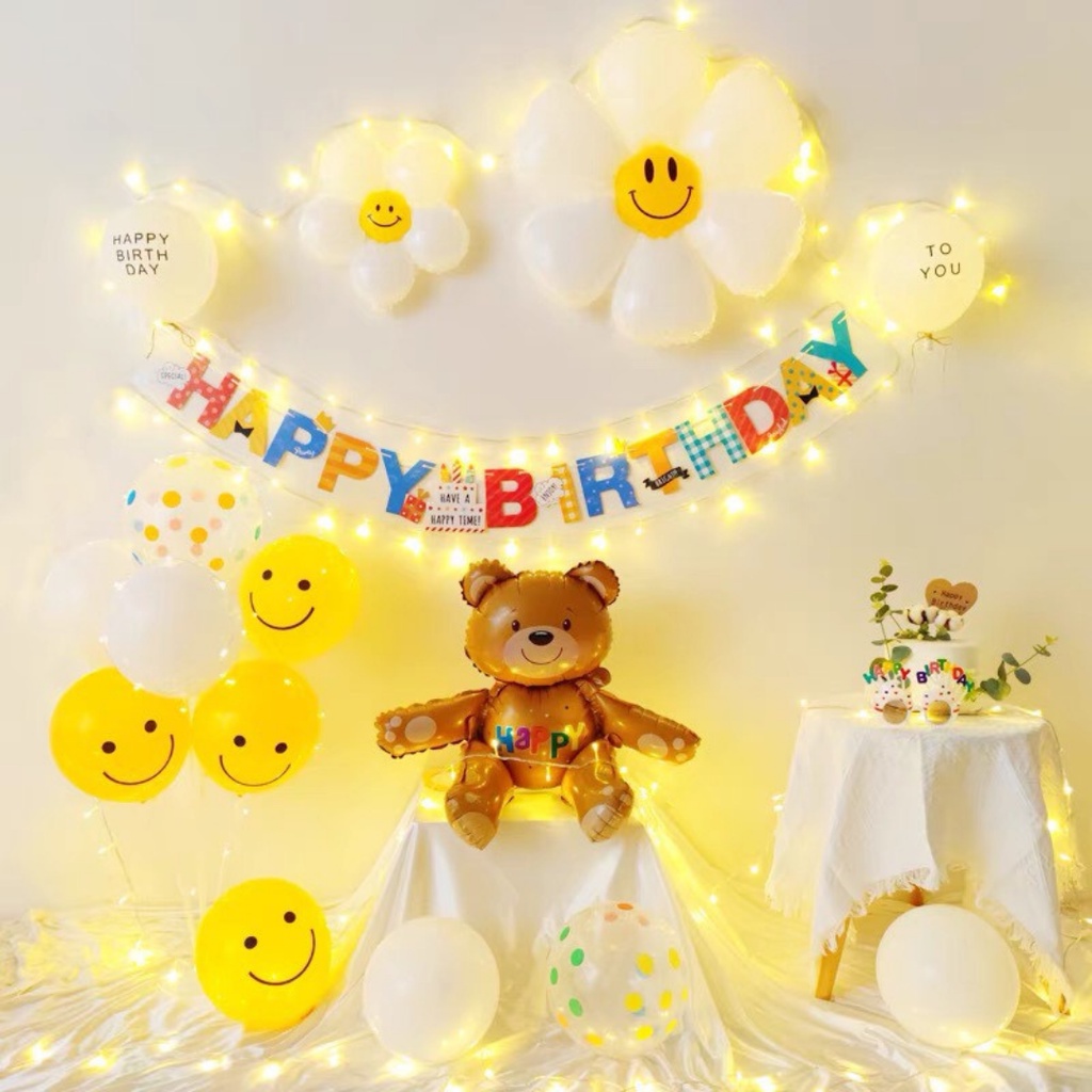 Set Trang Trí Kèm Đèn Led, Trang Trí Sinh Nhật Cực Xinh