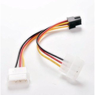 Cáp nguồn 2 IDE 4Pin Molex sang 6Pin PCI-E